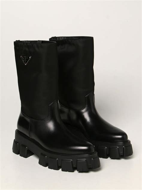 prada boot black|Prada black boots women's.